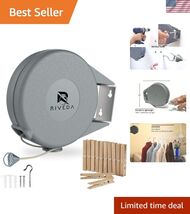 Retractable Clothesline - Portable Heavy Duty Indoor and Outdoor Washing... - $33.25