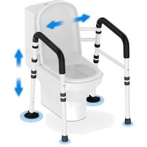 Non-Slip Toilet Assist Rail for Elderly - Supports 300 lbs, Adjustable D... - $98.95