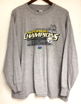 2009 NFL Team Apparel Pittsburgh Steelers Super Bowl Long Sleeve Grey T-shirt XL - $24.95
