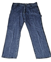 Wrangler Carpenter Work Pants Hammer Loop Jeans Mens 36x30 Blue Denim RE... - $18.37