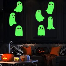 Halloween Window Clings Decals Large 12Pcs Glow In Dark Cute Ghosts Halloween Pa - £22.48 GBP