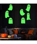 Halloween Window Clings Decals Large 12Pcs Glow In Dark Cute Ghosts Hall... - £22.11 GBP