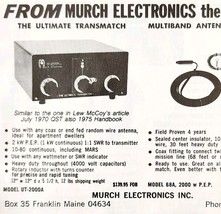 1975 Murch UT2000A Transmatch Multiband Advertisement Electronics C82QST - $19.99
