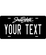 South Dakota Black White font License Plate Custom Auto Bike Motorcycle Tag - $10.99+