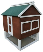 Deluxe Sturdy Wood Frame Plywood Chicken Coop Backyard Hen House 2 Nesting Box - £287.06 GBP