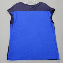 Gap Womens Shirt Size M Blue Plain Colorblock Sleeveless Classic Scoop Neck Top - £7.25 GBP