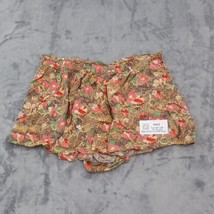 American Eagle Outfitters Shorts Womens M Orange Floral Paperbag Style B... - £17.79 GBP