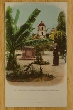 Vintage Postcard California Private Mail Card PMC Gardens Santa Barbara Mission - £10.11 GBP