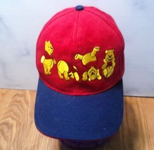 Youth Embroidered Baseball Hat Cap Winnie the Pooh Somersault Red Navy Bill - $17.40