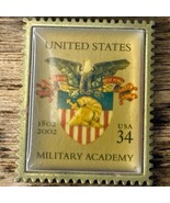U.S. Military Academy 200 Years Reproduction of Commemorative Stamp Pinback - $282.54 MXN
