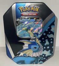 (1) Pokemon (Empty) Tin (1) foil promo card &quot;Vaporeon V&quot; - $12.00