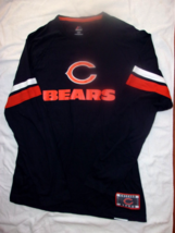 Chicago Bears Long Sleeve T-Shirt Majestic NFL Football Graphic Logo Navy Men L - $19.99