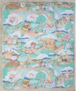 Vintage Nursery Rhyme Crib Quilt Mother Goose &amp; Friends Humpty Dumpty - $51.28 CAD