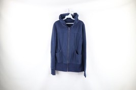 Lululemon Mens Size Medium Faded Full Zip Hoodie Sweatshirt Heather Blue - £54.17 GBP