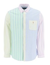 New Polo Ralph Lauren Men&#39;s Classic Fit Striped Oxford Fun Shirt Multi Large - £90.99 GBP