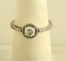 Vintage Sterling Silver Authentic Pandora Classic Elegance Cz Ring - £30.37 GBP