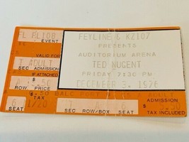 Ted Nugent Rock Concert Ticket Stub vtg 1976 Denver Colorado Mcnichols A... - £19.43 GBP