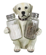 Pup And Spice Wide Eyed Cute Labrador Puppy Dog Glass Salt &amp; Pepper Shak... - $474.98 MXN