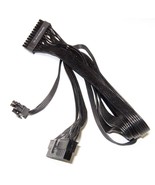 ATX PSU Cable 24F to 24F Straight Through &amp; Side 6-Pin (+12/+5/+3.3/GND/... - $10.25