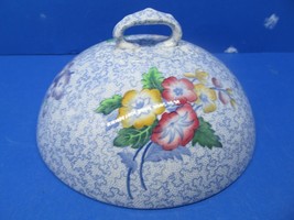 Spode Copeland &quot;Late&quot; Wild Flower Blue Vintage Muffin Cover  Lid VGC England - £39.16 GBP