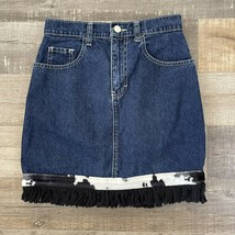 Jordache womens skirt Size 12 Denim skirt Frayed hem - £17.48 GBP