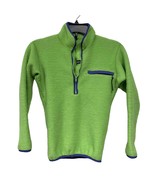 Vintage Patagonia Lime Green Fleece 1/4 Zip Large Made In USA Size XS - $64.71 CAD