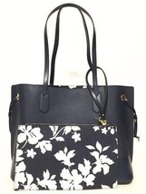 Michael Kors Trista NAVY Large Leather Tote w pouch NWT - £62.27 GBP