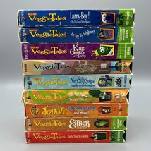 Lot of 9 Veggie Tales Christian Children&#39;s VHS Life Lessons &amp; Sing-Along... - £23.35 GBP