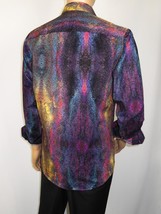 Men's AVM Crystal Digital Sparks Shirt Cotton Turkey Slim Fit 13985-01 Multi image 9