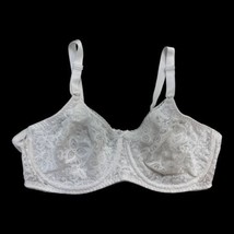 38D White Bali 3432 Lace &#39;N Smooth Bra FREE SHIP Seamless Stretch Classic Lovely - £15.45 GBP