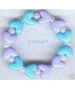Hearts Delight Boutique Kids Beaded Bracelet Blue Purple - £5.57 GBP