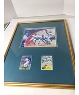 Derek Jeter Picture 10&quot; X 8&quot; Framed &amp; 2 Baseball Cards 1 Autograph NO C.... - £98.92 GBP