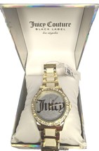 Juicy Couture Black Label Los Angeles Watch  Gold Cream Enamel Svaroski Crystals - $150.00
