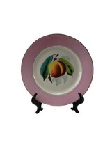 Limoges France Delinieres &amp; Co Handpainted Porcelain Plate Pink Peach C.1875 - £9.48 GBP