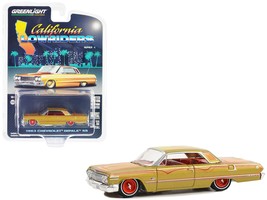 1963 Chevrolet Impala SS Lowrider Gold Metallic with Red Graphics and In... - $18.20