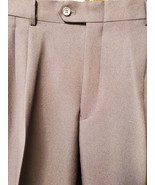 Tony Blake Men&#39;s Brown Solid 100% Polyester Straight Leg Dress Pants Siz... - $150.44 CAD