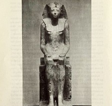 1942 Egypt Queen Hatshepsut Statue Historical Print Antique Ephemera 8 x 5  - $19.99