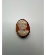 Vintage 800 Silver Cameo Pendant / Brooch 2.8cm - $45.14
