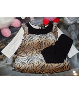 Hart Street Brown Zebra Print Tunic Outfit  Size 12 months Girl&#39;s NEW - €14,11 EUR