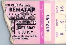 Pat Benatar Ticket Stub Février 12 1983 Columbia South Caroline - £26.85 GBP