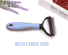 Hair Removal Comb For Dogs Detangler Fur Trimming Brush Grooming Hair Bl... - £19.02 GBP