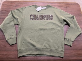 Champion Men&#39;s Army Green w. Plaid Logo Men&#39;s Sweatshirt - Large - NWT - New - £21.06 GBP