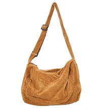 Corduroy Tote Bag 2022 Women Fashion Shoulder Bags Female Shopper Solid Color La - £35.83 GBP