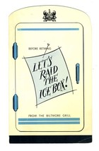 Oklahoma Biltmore Hotel Let&#39;s Raid the Ice Box Menu Oklahoma City 1950s - £87.06 GBP