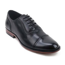 Xray Gent Dressy Shoe Men Cap Toe Oxfords Size US 11M Black Faux Leather - £17.82 GBP