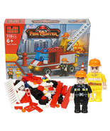 Fire Fighter Interlocking Block Fire Ladder Truck Play Set 118 Piece - $4.95