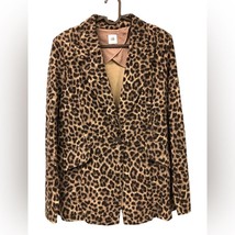 Cabi Jacket Womens 12 Leopard Jungle Animal Print Blazer 3373 Ponte Knit... - $80.19