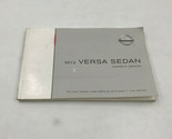 2012 Nissan Versa Owners Manual Handbook OEM H02B41009 - $24.74