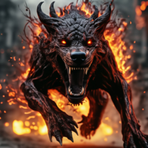 Infernal Guardian, Cerberus Spirit Companion, Blooded Hellhound, Winged ... - $59.99