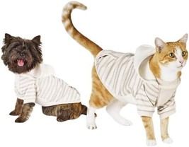 Boots &amp; Barkley Striped Hoodie Pet Apparel For Dogs Or Cats-Extra Small - $11.87